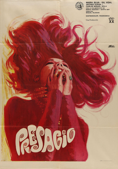 movieposteroftheday: Spanish poster for PRESAGIO (Miguel Iglesias, Spain, 1970) Artist: “Esc” Poster source: Film/Art Gallery 