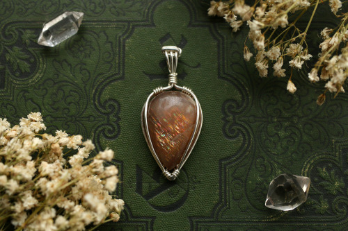 90377:Sunstone pendants with sterling silver handmade by me.Available at my Etsy Shop - Sedna 90377 