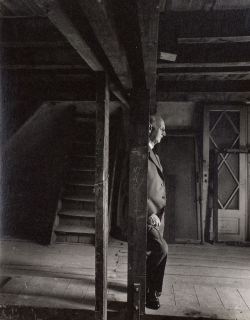 the-ornation:  sixpenceee:  Otto Frank, Anne Frank’s father and only surviving family member, revisiting the attic, May 3rd, 1960  This is so powerful. 