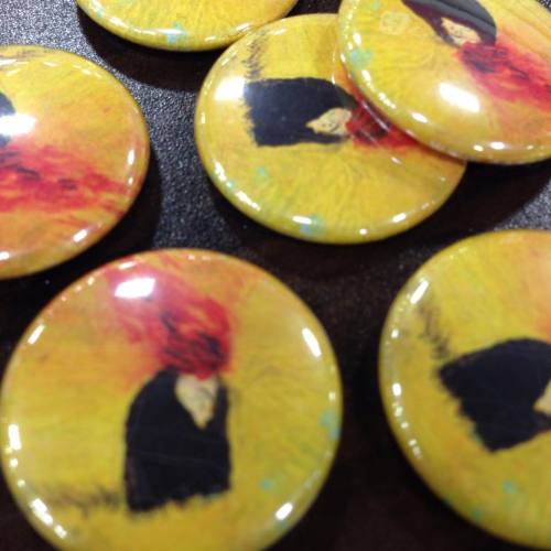 richardsiken-poet: War of the Foxes came out yesterday! Interns at the press made buttons. I signed 