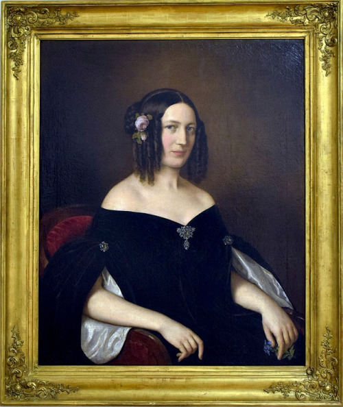 Portrait of a young widow by Miklos Barabás, 1842