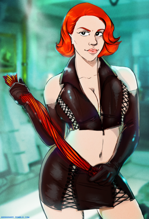 Porn photo adoggoart:commission of black widow for @a-lart96