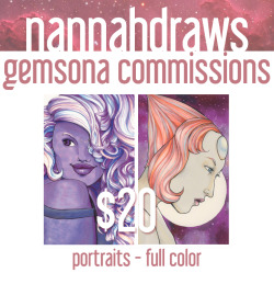 nannahdraws:  OK! I’m having a lot of fun drawing the gems from su, and since I’m disabled w no income, I figured this would be a p good idea (I hope???). if you have a fab gemsona &amp; want me to draw them, just send me a submit &amp; some details!