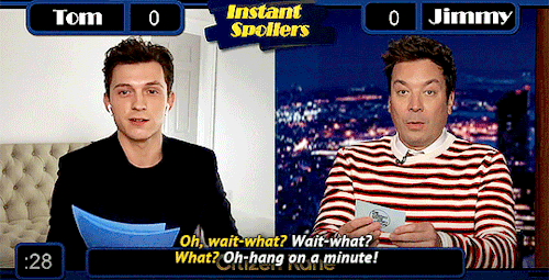 tomhollandnet:Instant Spoilers with Tom Holland | The Tonight Show Starring Jimmy Fallon