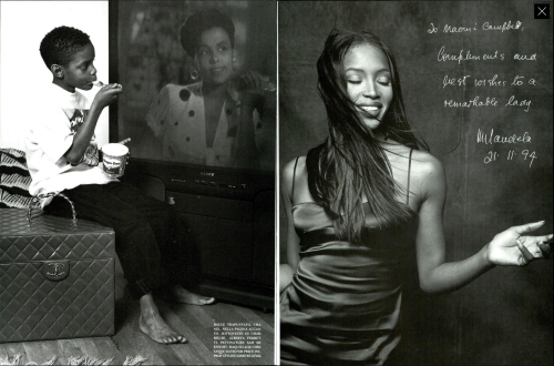 naomihitme: “I’m Just Mad,Mad,Mad About little Pierre’s big Sister Naomi Campbell” Vogue Italia Febr