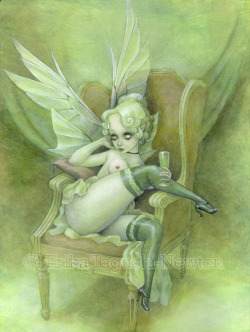 pinupanddown:  “ABSINTHE FAIRY” by: ERIKA