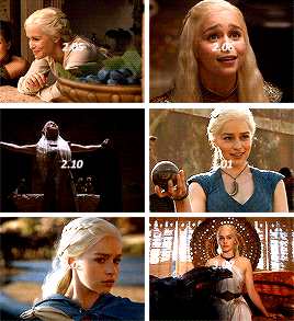 blakeilvely:  Daenerys Targaryen’s appearences throughout the seasons (Jon’s