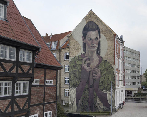 New Mural by Aryz in Denmark.(via New Mural by Aryz in Denmark | MASHKULTURE)