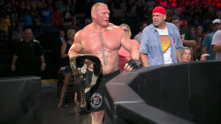 fishbulbsuplex:  WWE World Champion Brock