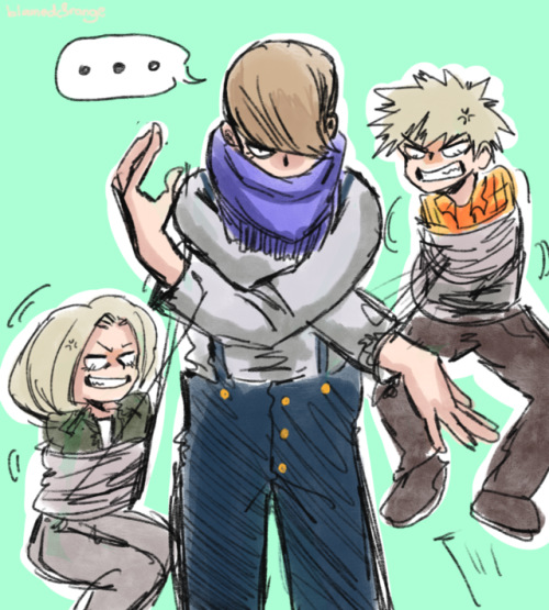 blamedorange:  After seeing Best Jeanist scold Mt.Lady in that rescue mission, I had the urge to draw the shitty cousins with tired mentor [uncle? Dad? Dad jeanist.]