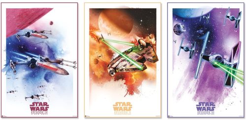 Star Wars Original Trilogy Art, by Poster Stop Online Star Wars (1977), The Empire Strikes Back (198