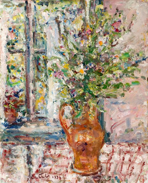 Window   -    Tapani Raittila ,  1984Finnish, b.1921- Oil on canvas, 42x33,5 cm.