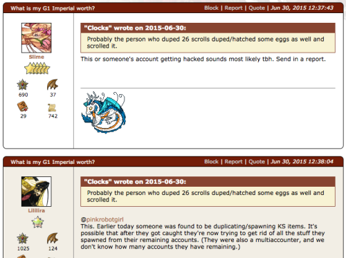 cassowarhea: These are the screenshots I have of the thread + misc. dragons. It’s certainly no