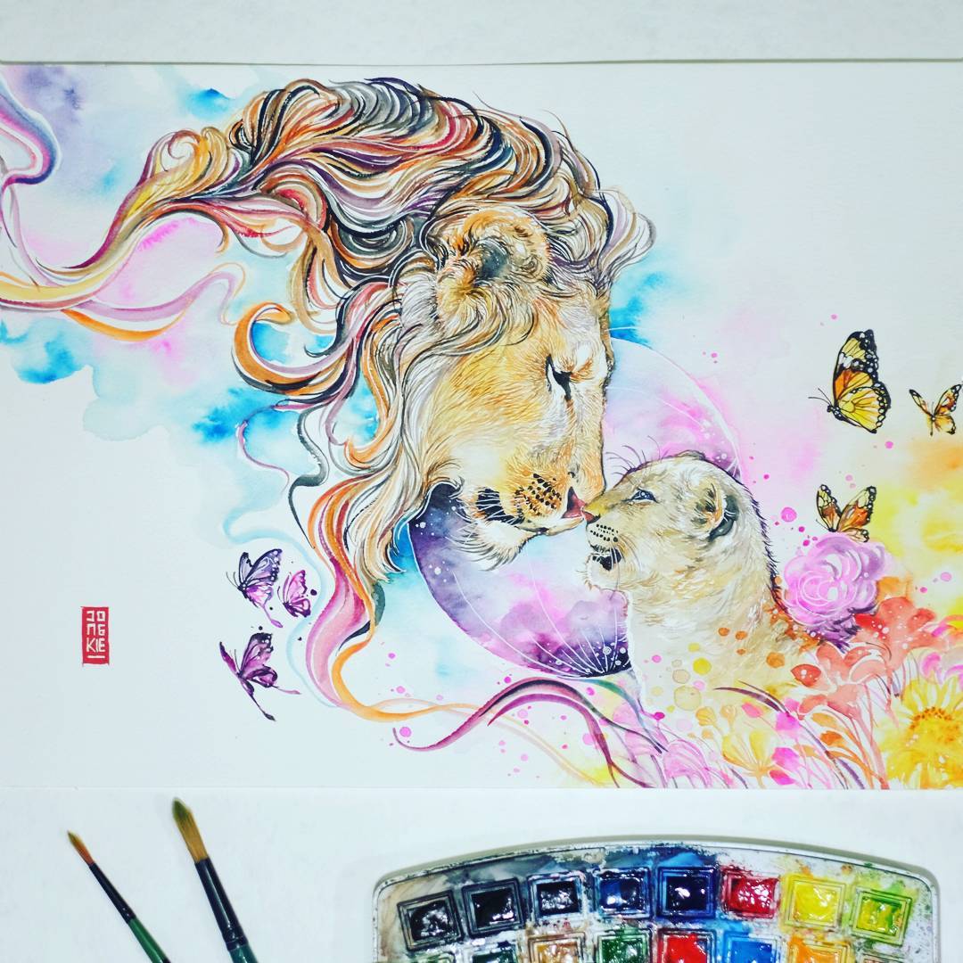 culturenlifestyle:  Mesmerizing Animal Watercolor Portraits by Luqman Reza Indonesia-based