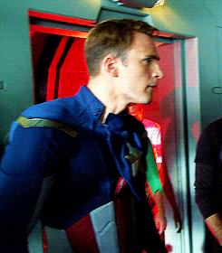 alphalewolf:  Chris Evans on the set of The Avengers. 