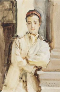 John Singer Sargent (American, 1856-1925), Spanish Convalescent, c.1903. Watercolor and pencil on paper, 18 x 12 in.