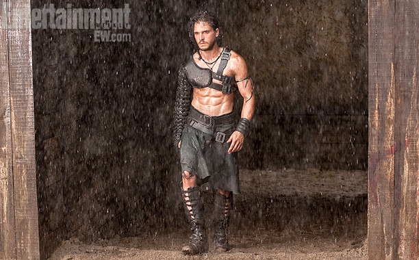 We need to get Jon Snow out from the cold more often.
Exclusive first look at Kit Harington in Paul W.S. Anderson’s Pompeii.