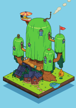 pixelartus:  Adventure Time - Treehouse Pixel Artist: Gengar Source: pixeljoint.com