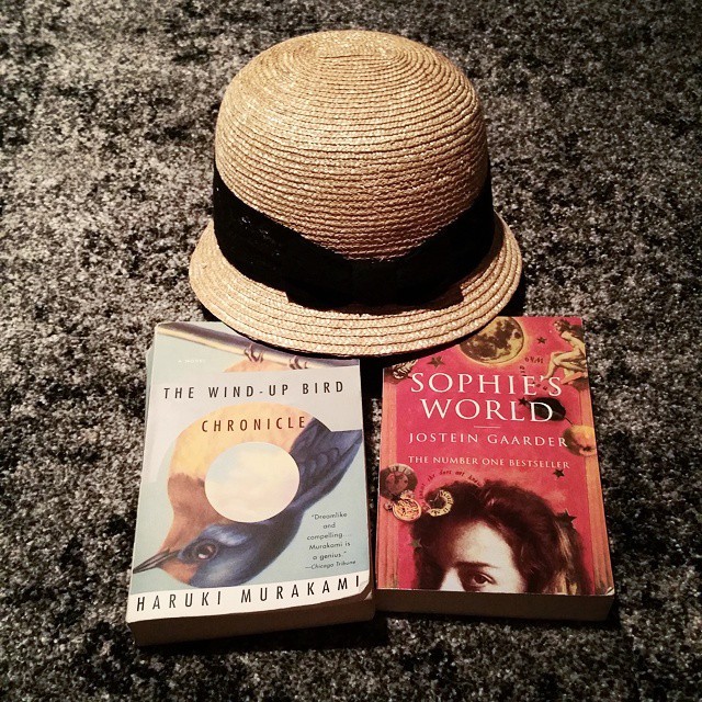 Hipster finds. #books #hat #murakamiharuki #gaarder #fitzroy #southmelbournemarket #birneyandco