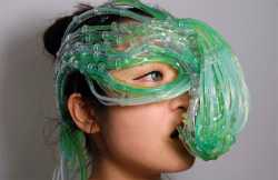 cnet:  Two U.K.-based artists created this symbiotic algae suit that feeds the wearer, inspired by photosynthetic organisms such as sea slugs and salamanders: http://cnet.co/1a65hNx      