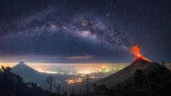 travelgurus:  Milky Way coming out of an erupting volcano, GuatemalaFollow Us For More