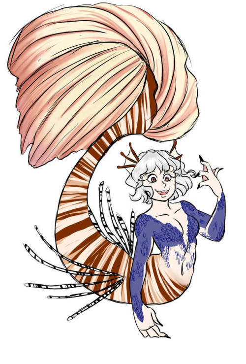 (( So I drew more Mermaids for Mermay.. I know its not a moogy, but its in the same au so eh.Pitou i