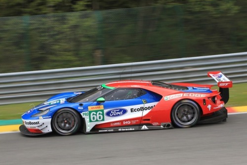 Descending down Raidillion, the N° 66 Chip Ganassi Racing Ford GT powered to its second podium o