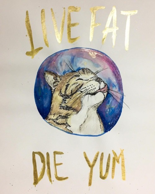 Live fat, die yum. My cat goes crazy for wet food but also likes tomatoes and cucumber what weird fo