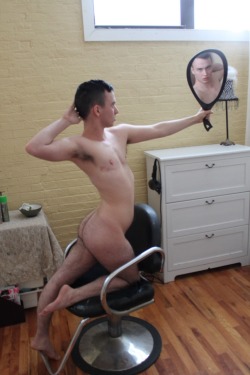 fritzvonfuckup:  Fritz visits the barbershop.  Photos by www.dearhussy.tumblr.com 