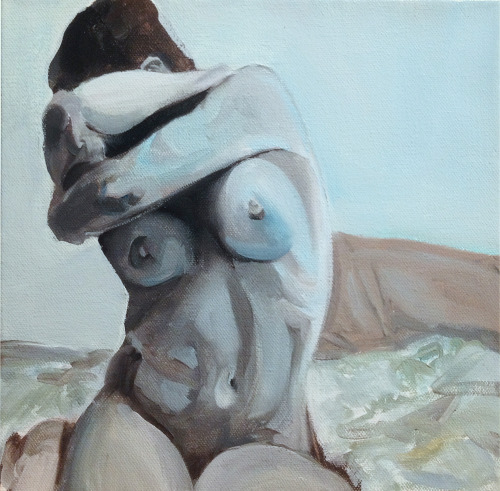 nakedandthedead: Oil painting of the awesome d–ivinyls​  Thanks for letting me paint you!“Blue Mood”