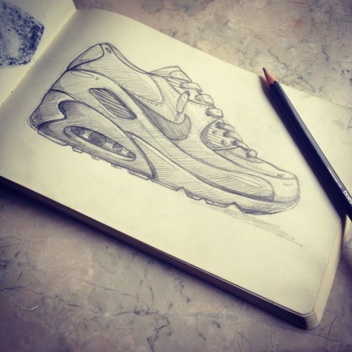 air max 90 drawing