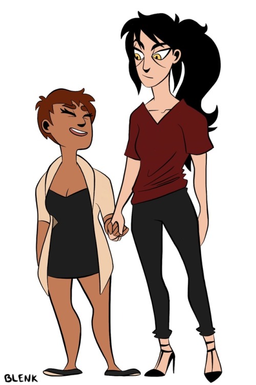 the fem au always makes me laugh bc you’ve already got height difference, and then you can give Dan 
