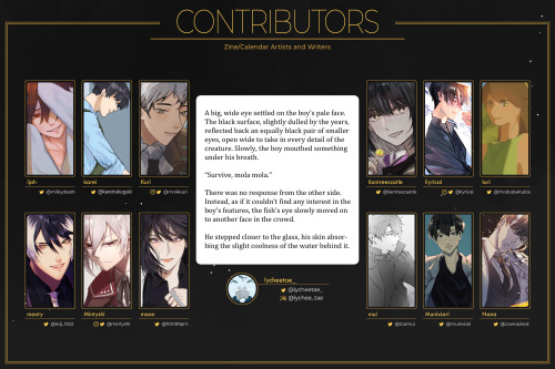 MEET THE CONTRIBUTORS!Thank you for your patience! We are delighted to finally announce our project 