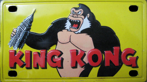 damsellover:  1967 King Kong license plate