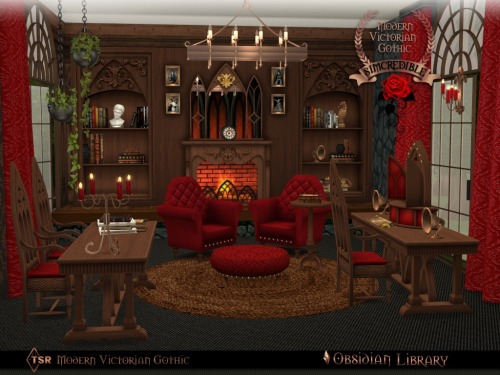 Obsidian Library By SIMcredible!designs | Available at TSR. Part of ‘Modern Victorian Gothic&r