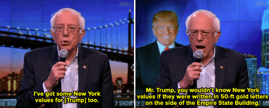 micdotcom:  Bernie Sanders teaches Ted Cruz and Donald Trump what New York values