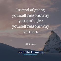 thinkpositive2:  Instead of giving yourself