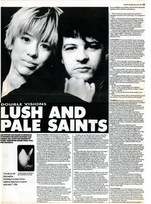 Lush & Pale Saints, 1989-1990