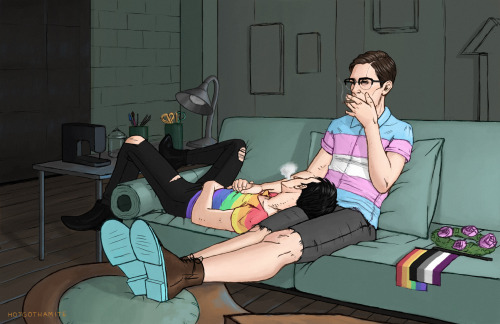 hotgothamite: I started this a few weeks ago, it’s mega late, but here are the gay babies relaxing 