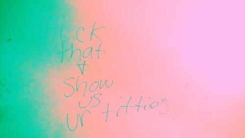 &ldquo;fuck that and show us ur titties!&rdquo; in a bathroom at a Jersey shore Wawa.