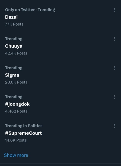 Look Who Is Trending On Twitter ( Damm Chapter 109 Really Broke All Of Us Huh ).