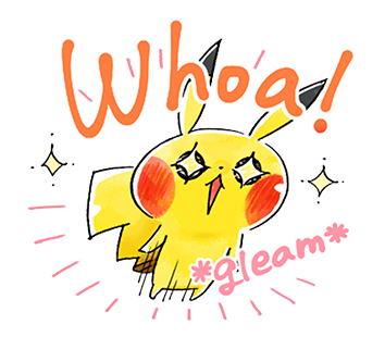 Pokemon Line Stickers Pack Team Rascal Pikachu ポケモン きまぐれピカチュウ組