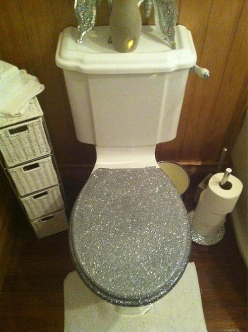 abrotion:  abrotion:  listen my aunt has a glittery toilet seat its so pretty i want to show u guys but thats weird  i dont care LOOK HOW PRETTY IT IS  