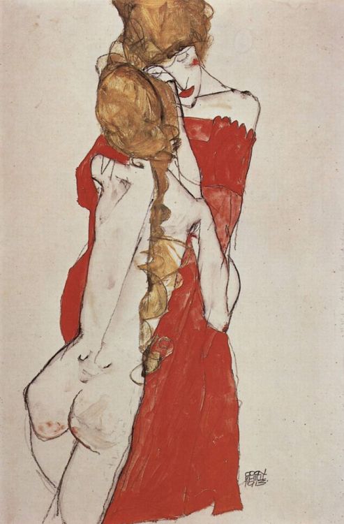 Egon Schiele - Mutter und Tochter - 1913 - via Wikimedia