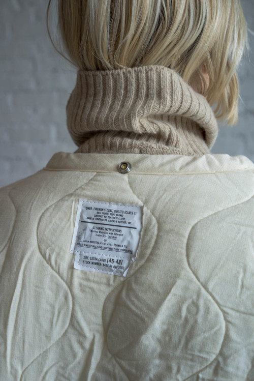 Shop Passenger off-white quilted jacket 