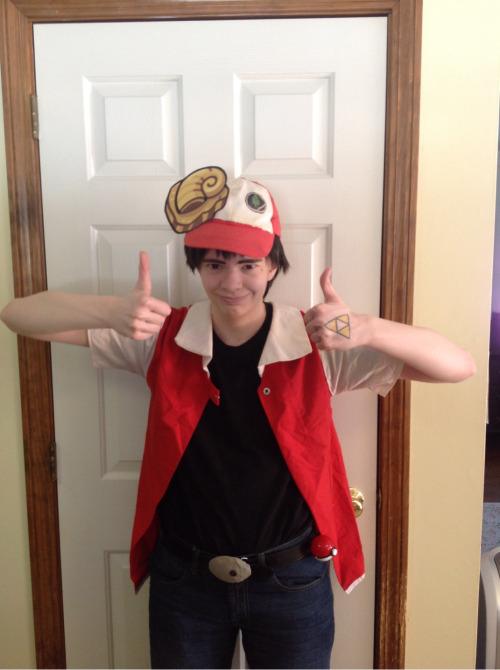 pyroluminescence: Heading to QCK in a seriously last minute cosplay of twitchplayspokemon!Red Expect