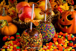 Halloweenpictures:  Candy Apples 