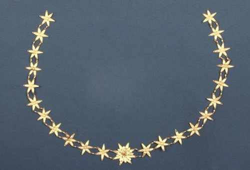 Necklace of rayed stars (incomplete), 300-200 BC, Hellenistic Greek