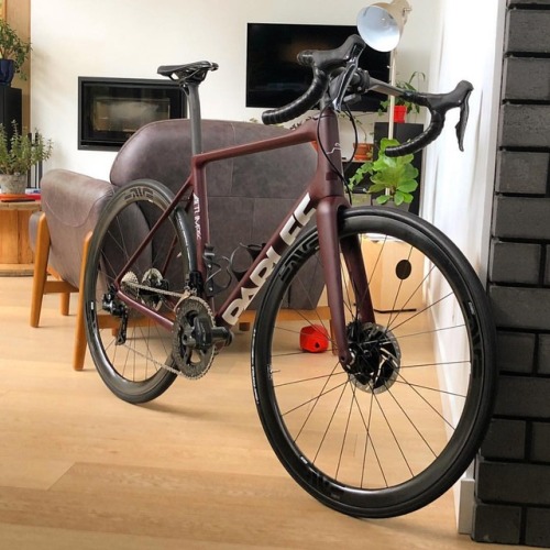 collectifparleecycles:Altum Disc custom dark red with Shimano 9170 groupset, Enve 3.4 on Chris King 