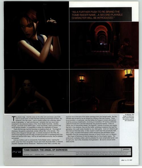 dosgamer000: Tomb Raider: The Angel of Darkness / Play Magazine (May 2002)